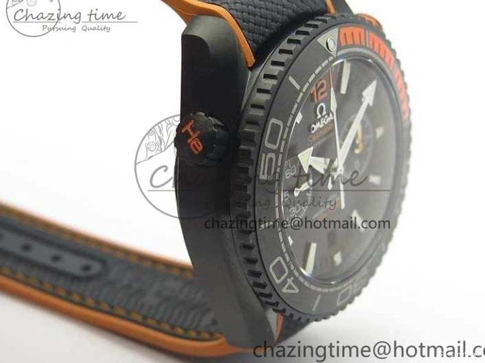 1230 Planet Ocean Master Chronometer Chrono DLC OM 1:1 Best Edition Black Dial On Nylon Strap A Chic 8103
